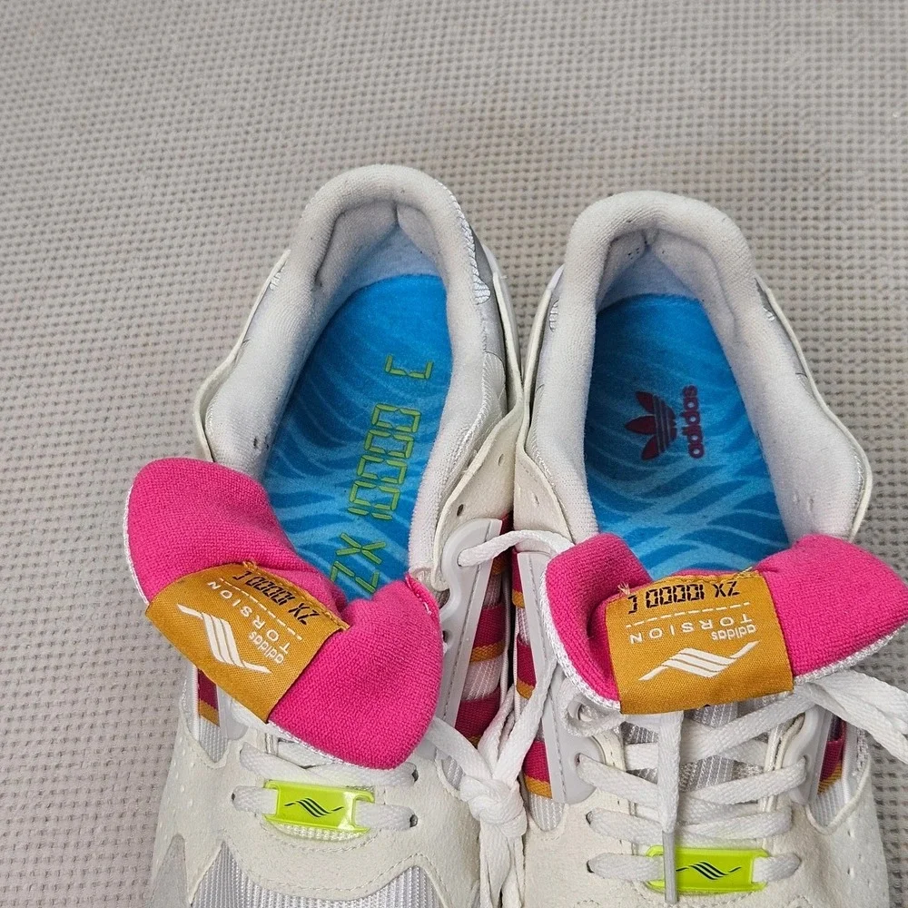 Adidas ZX‎ 10000 C Mens White Multi Color Retro Running Shoes FX6978 US Size 9.5